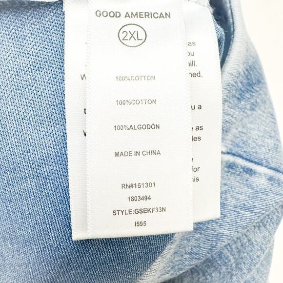 Good American Flare Denim Jeans Light Jeans GSEKF33N Size 2XL - Picture 5 of 7